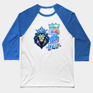 Colorful LION WINNER Quote Baseball T-Shirt